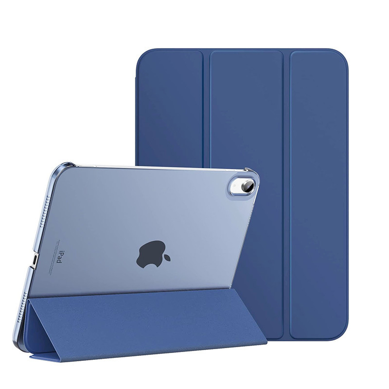 Ipad10 flat protective cover 10.9 inch tri-fold semi-transparent pc transparent frosted case ipadmini6/7 protective case