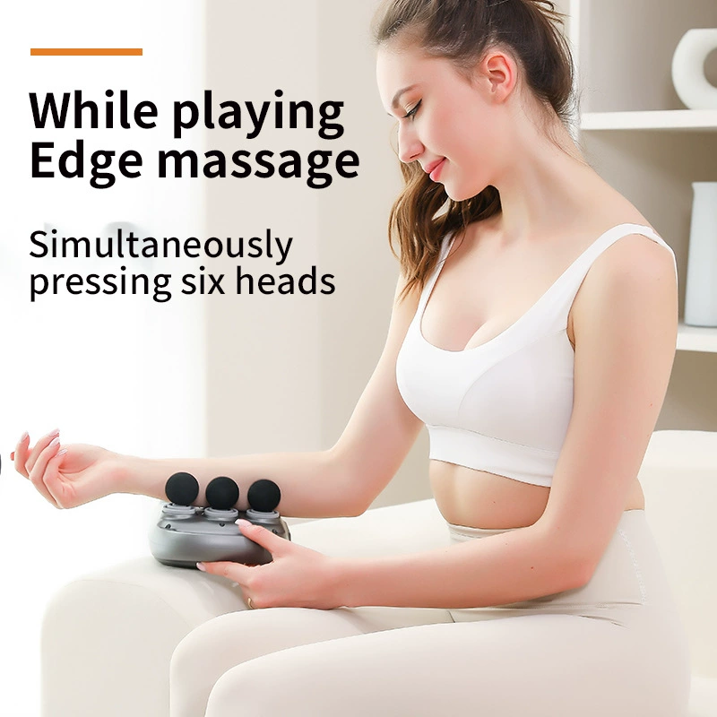 Six -headed fascia guns The whole body deep massage massage device home high -frequency muscle relaxation massage gun cross -border fascia gun