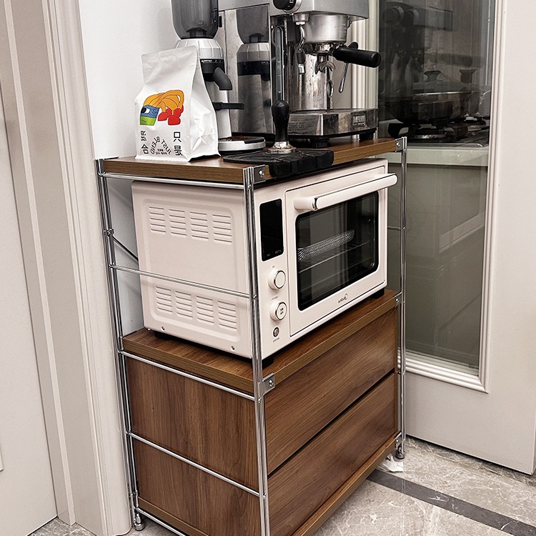 Japanese-Style Storage Aesthetics Vintage Sideboard Drawer Sofa Side Cabinet Living Room Floor-Standing Kitchen Storage Cabinet Storage Low Cabinet