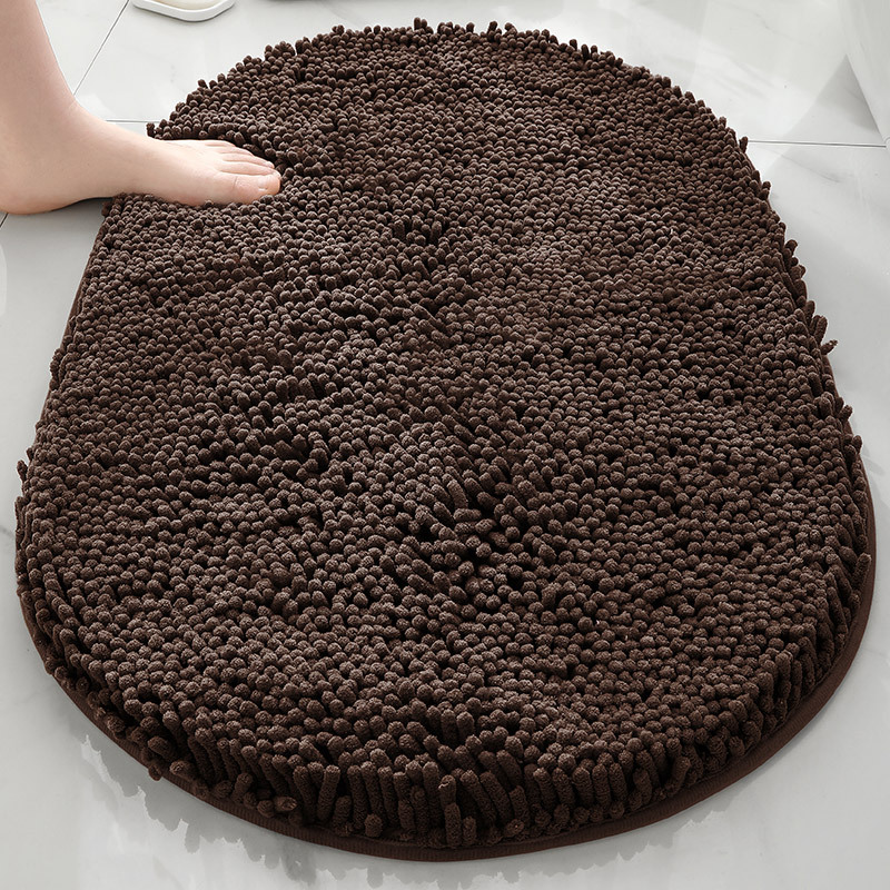 TEMU venta caliente esterillas de piso de cheneil de espesamiento alfombra de absorción de agua fuerte alfombra de puerta antideslizante inodoro alfombra de cama cama image 48