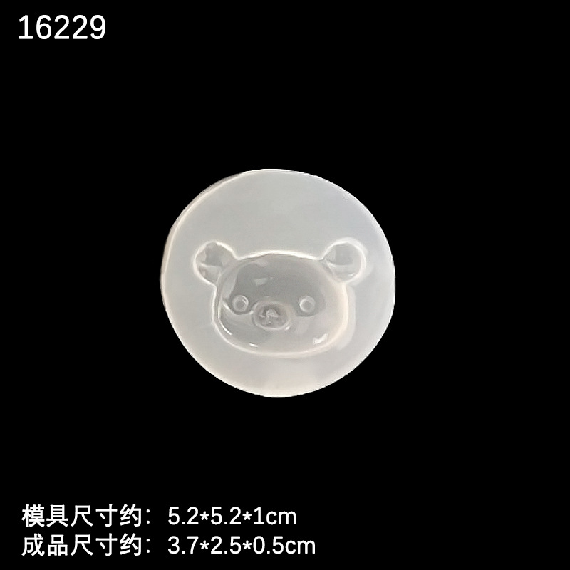 Espejo de cristal epoxi molde DIY hecho a mano paquete material epoxi joyería hoja oso cabeza libélula barba fresa