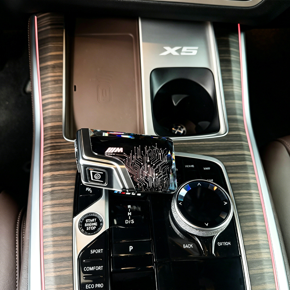 Suitable for BMW 3 Series, 4 Series, 5 Series, X1, X3, X5 gear shift modification, crystal gear knob, orchid finger shift lever