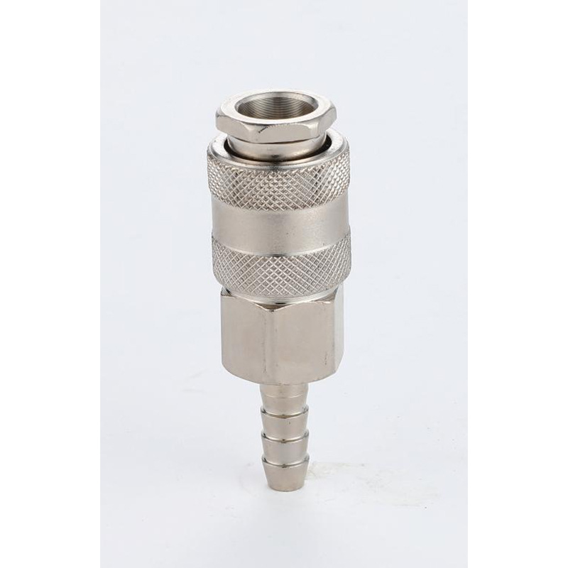 Conector Rápido Neumático Tipo C de Hierro Niquelado Autobloqueo para Carpintería y Reparación Automotriz