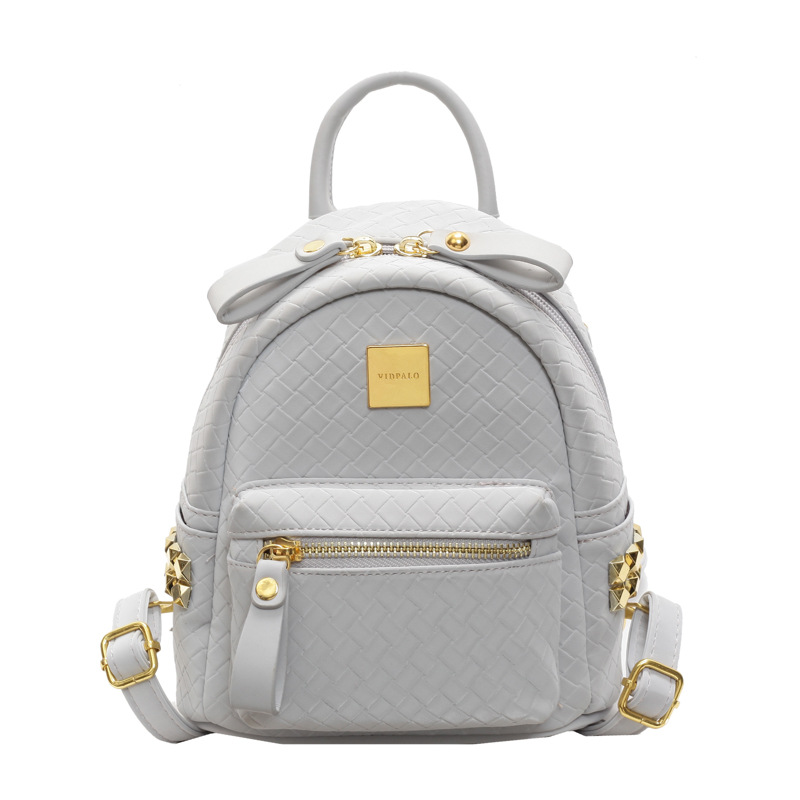 Mochila coreana de moda de estilo extranjero para mujeres simple color sólido bolso portátil de mujer 2025 nueva mochila de estudiantes de comercio exterior