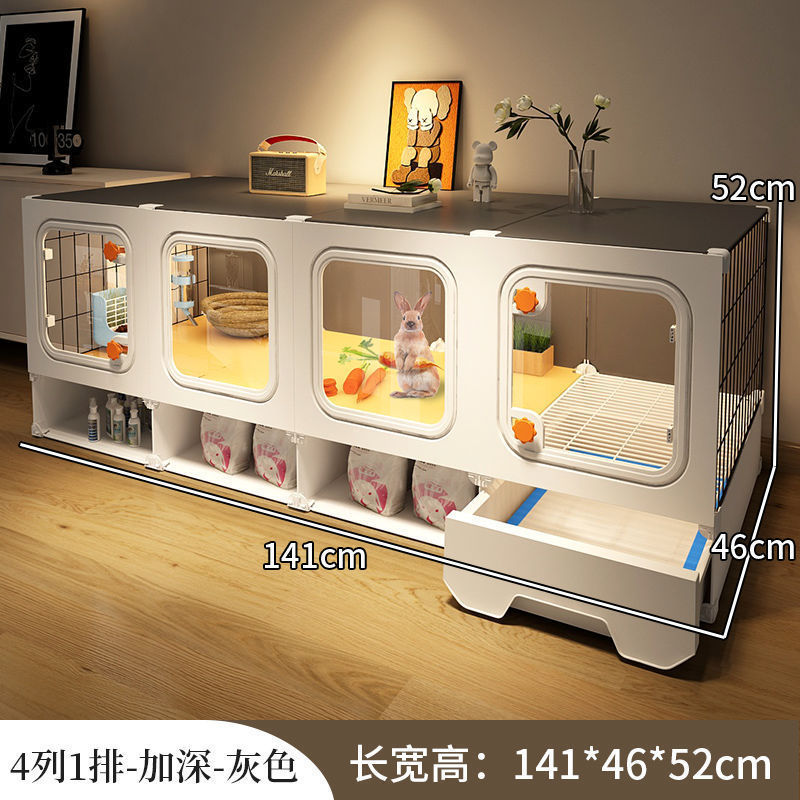 兔笼带厕所家用室内超大号兔别墅养宠物兔荷兰猪豚鼠专用笼子兔窝|undefined