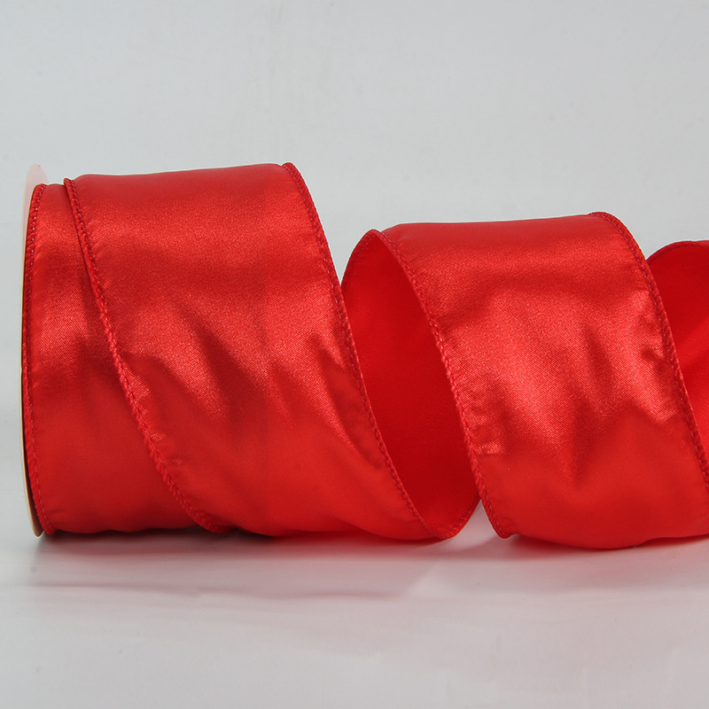 Satín transfronterizo con coronas de flores y arcos decoraciones navideñas cintas engrosadas fabricantes al por mayor