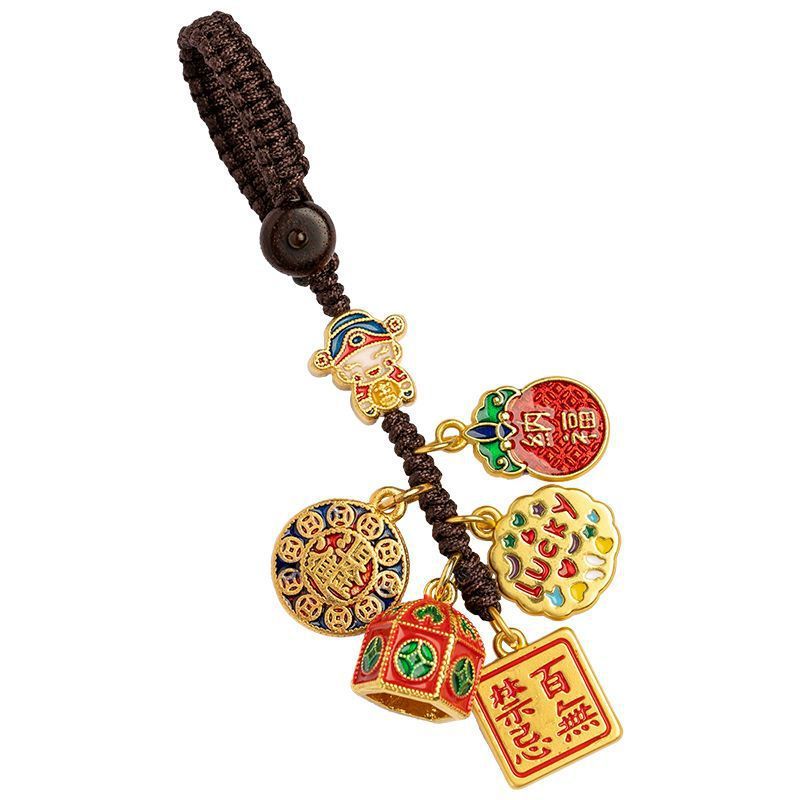 고대 프랑스 금 자동차 키 체인 펜던트 하이 엔드 남자의 용감한 신 모래 금 구리 키 토끼 년 키 체인