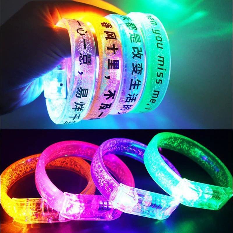 Светящийся браслет бар концерт опора LED ночник круг флуоресцентная повязка на запястье мигающий браслет ночь пробежка