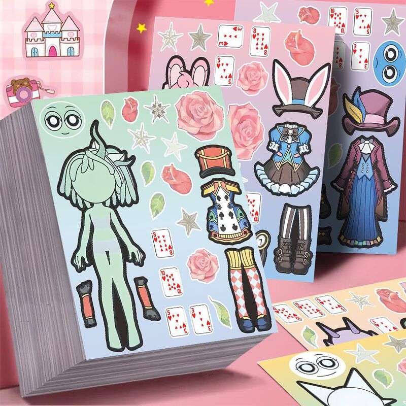 High-Definition Large Rhythm Box Princess Dress-Up Stickers Creative Educational Crafts to Improve Concentration DIY Stickers