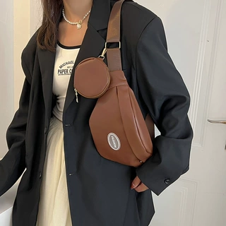 潮款胸包新款韩版运动时尚拉链女士腰包男女手机包百搭单肩斜挎包