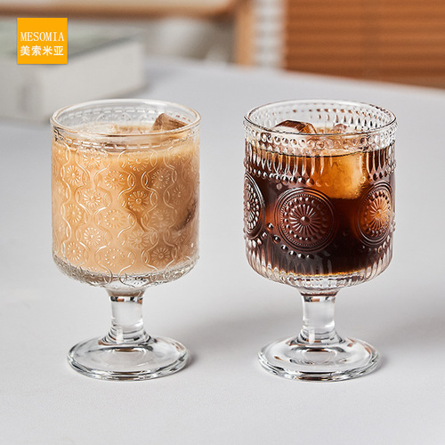 Mesoemia sunflower glass coffee cup cold brew ice latte glass household water cup juice cup