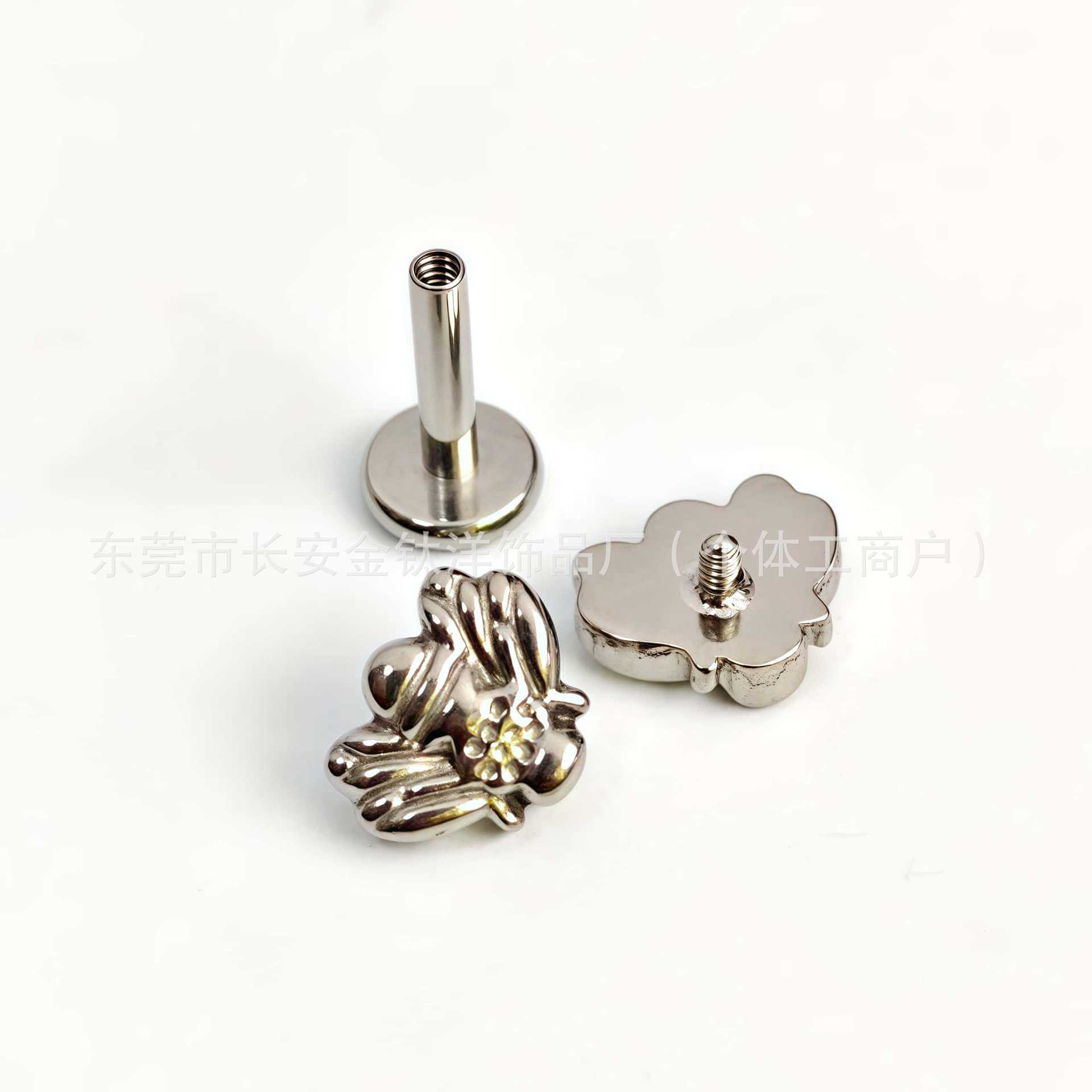 Pointed titanium steel lip stud product view