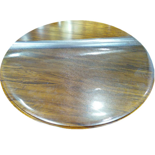 Thickened round table tablecloth, round table mat, desktop protective rubber mat, transparent PVC film, soft glass dining table mat, waterproof