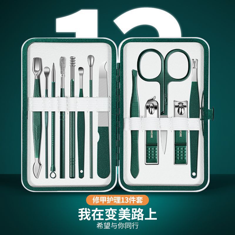 Unidad de uñas para hombres, herramientas de tijeras, cuchara de orejas, regalo, cortador de uñas, conjunto de tijeras, manicuras transfronterizas, nuevo modelo image 7