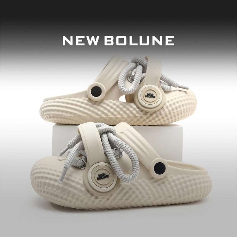 New Bolune/New Balance Summer Thick-Soled Clogs for Women, Breathable, Non-Slip, Versatile, Height-Increasing Outdoor Sandals for Men