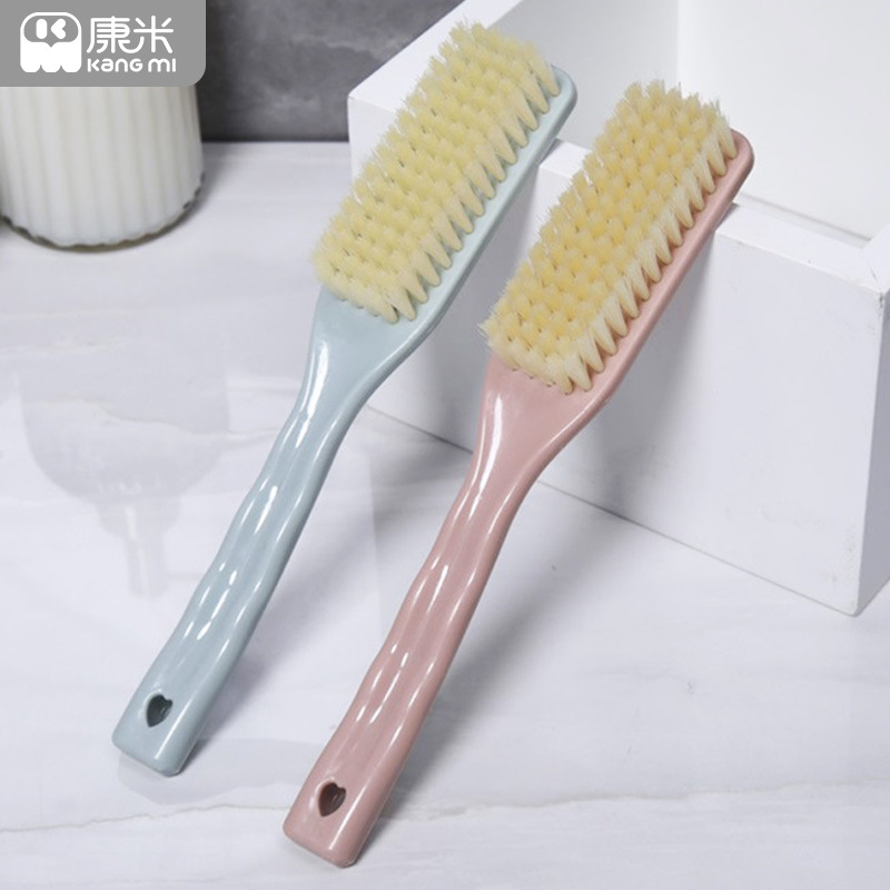 Soft wool shoe brush household plastic cleaning brush laundry brush board brush long handle brush shoe artifact hanging small brush wholesale