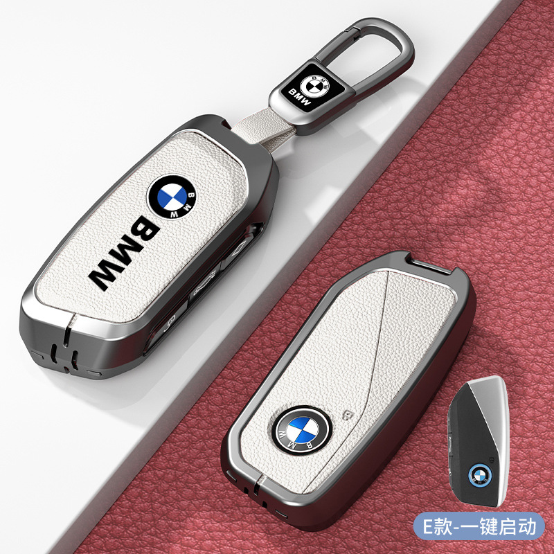 E 유형 흰색 아연 합금 쉘 + 자동차 로고 사각형 버클