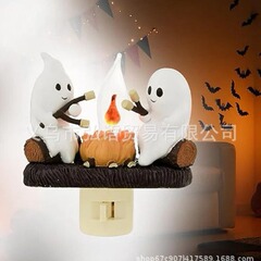 国境を越えた新しい幽霊夜灯幽霊焼き灯座ハロウィーンデスクトップ装飾品