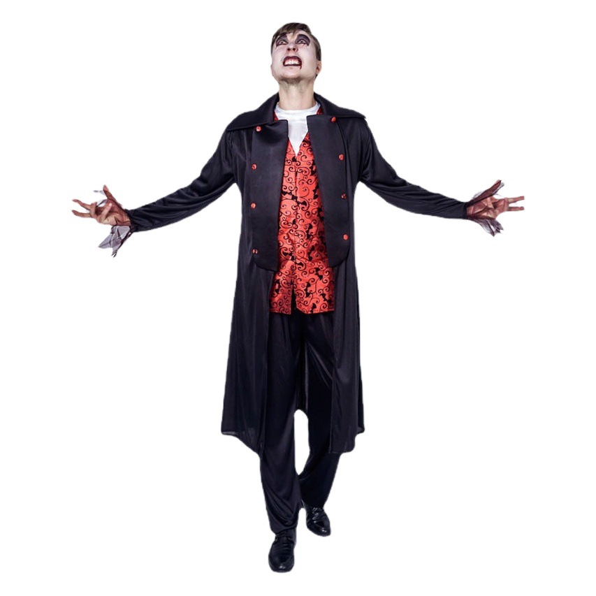Halloween hombres adultos horror vampiro fiesta traje fantasma Festival grandes hombres vampiro traje de Halloween