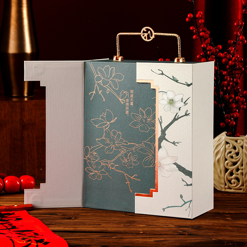 Nuevo estilo portátil de doble puerta caja de regalo de niñas de alta calidad caja de regalo de lápiz labial caja de embalaje cosmético