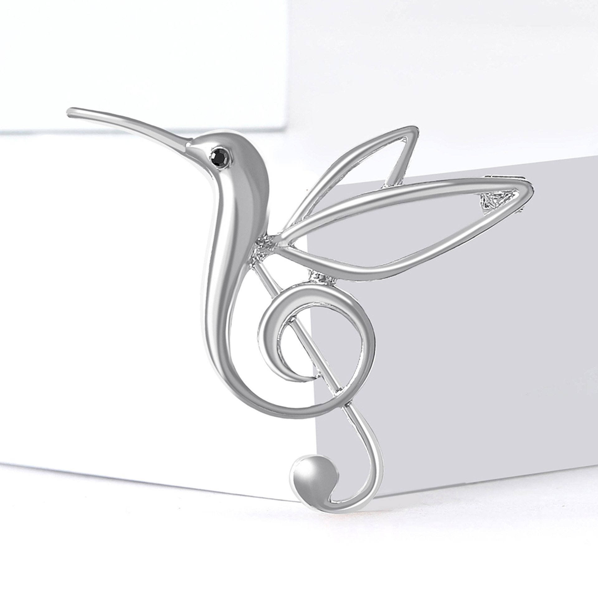 Kolibri Musiknote Emaille Brosche Für Damen Schal Anstecknadel_voghion.com
