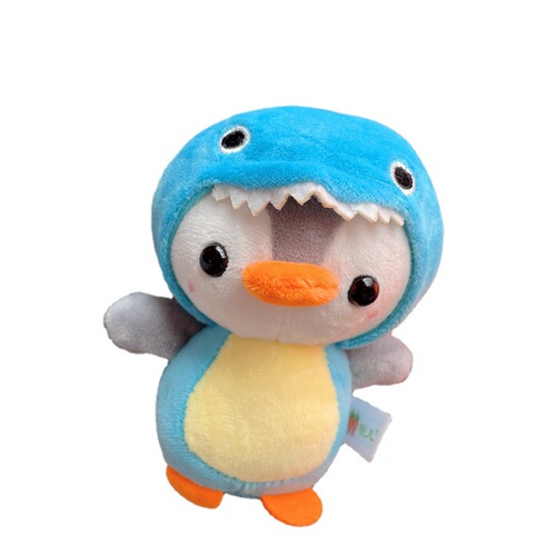 Cute penguin plush toy transforms into a dinosaur and frog catching machine, wedding celebration throwing plush doll and rag doll