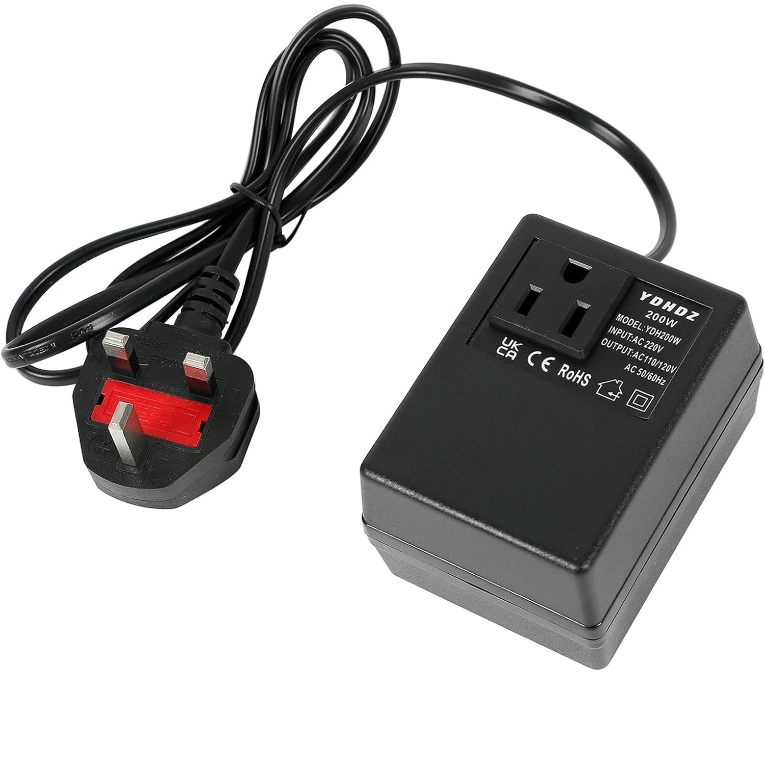 YDH200W电压转换器 220V转110V英规电源变压器 仅70W以内电器使用