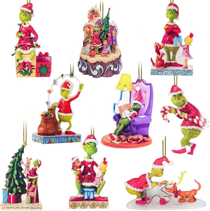 国境を越えた新製品かわいいクリスマス面白いアクリルクリスマスアクセサリー記念品プレゼントペンダント|undefined