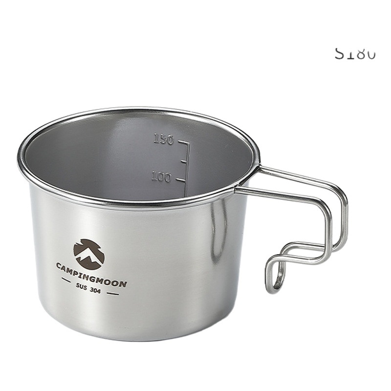 Coman S180 suministros acampar al aire libre 304 taza de agua Acero inoxidable picnic vajilla portátil ensalada café