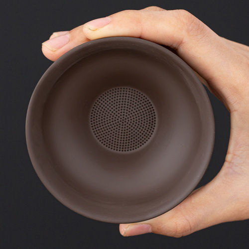 Magnesium 100-hole purple sand tea leakage tea filter Kungfu tea set tea filter creative funnel tea residue filter rack