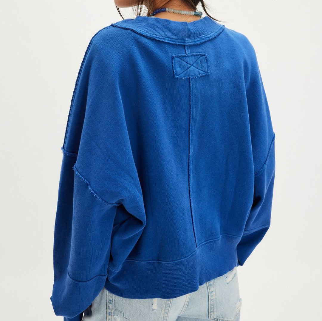 Women's Solid Color Long Sleeve Pullover Sweatshirt Casual Loose Outerwear For Autumn/Winter American Style Short/Long_voghion.com