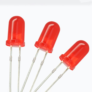 f5led直插灯珠 5mm红发红色灯珠雾状F5红光插件led发光二极管-阿里巴巴