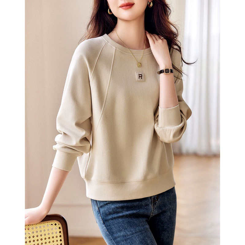 В наличии Fashion Design Sense Повседневная универсальная Толстовка Женская 2023 Весна Новое поступление Элегантный Топ
