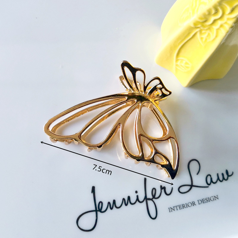 Hair Claws Hair Accessories Type 1 Piece Quantity Fashion Women'S Butterfly Horse Metal Plating Hair Claws