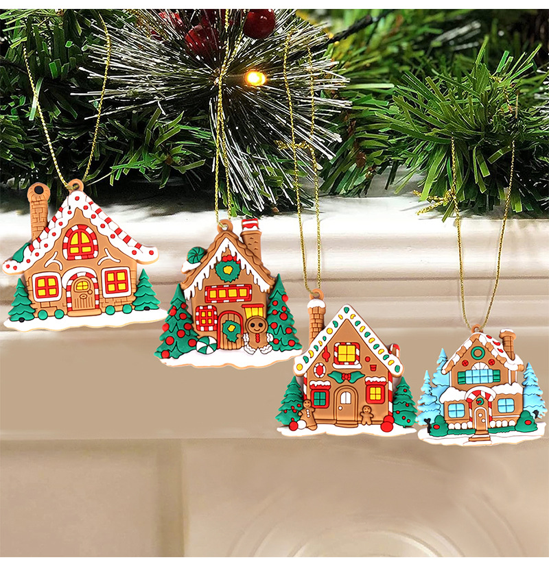 Christmas Cute Pastoral Gingerbread Pvc Indoor Party Festival Hanging Ornaments display picture 2