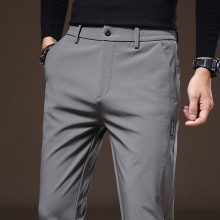 秋季男裤青少年厚款宽松直筒男士休闲裤2023新款春秋纯色裤子男