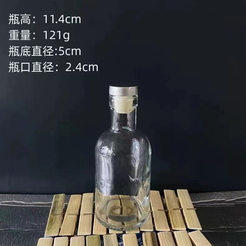 Stock 50ml 100ml 375ml botellas de vodka botellas de vidrio transparente botellas de licor botellas de medicina