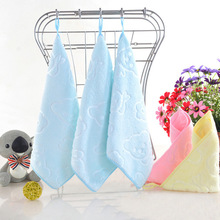 200克加厚超细纤维小熊压花毛巾方巾超细纤维小方巾擦车小方巾