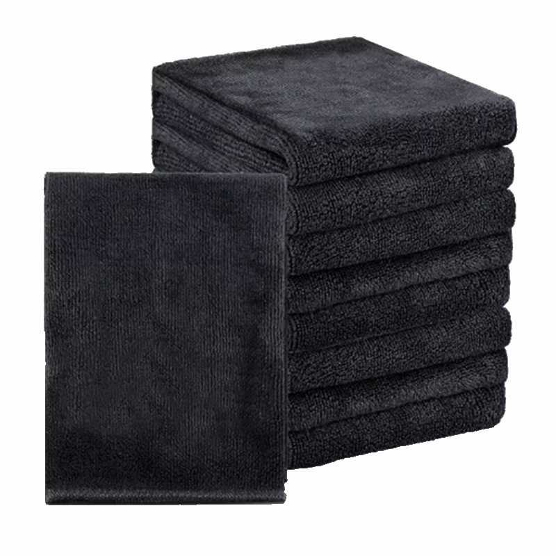 Toalla negra de microfibra transfronteriza 35*75 toalla de belleza absorbente de secado rápido toalla deportiva gris personalizada