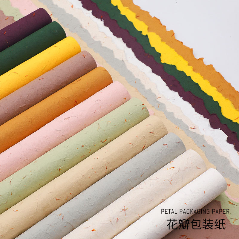 Papel de pétalos rasgado Huaxi, ramo de flores, papel de flores, papel de regalo, papel de regalo, floristería, papel hecho a mano