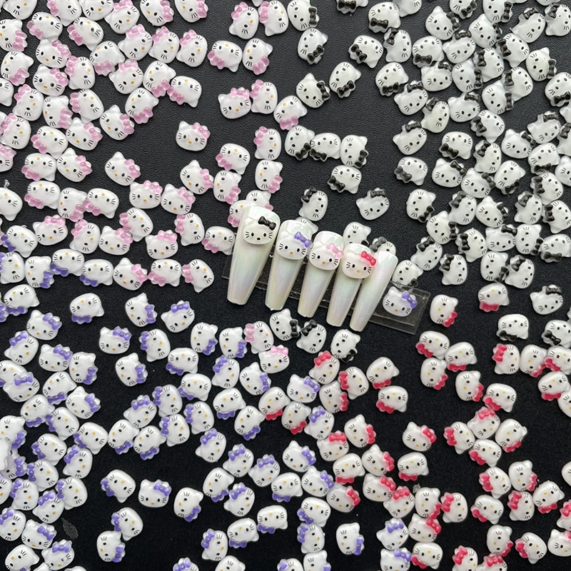 Трансграничные украшения для ногтей мультфильм кошка Hellokitty мини котенок розовый супер милые украшения для ногтей оптом