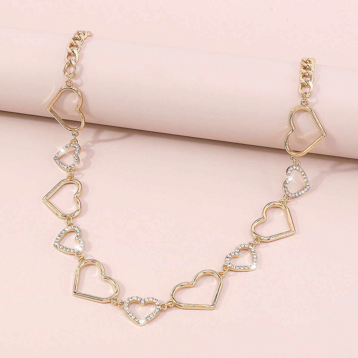 Fashion Heart Shape Alloy Inlay Rhinestones Womenu0027S Waist Chain