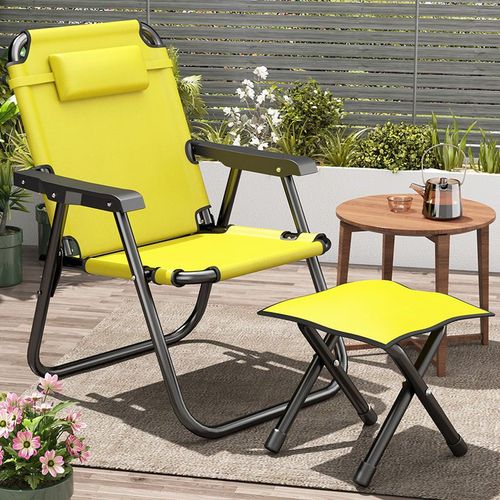 Ultra-light portable leisure chair outdoor foldable chair camping lounge chair beach fishing stool picnic camping backrest chair