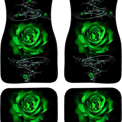 Avtomobil döşəmə paspasları – Crystal velvet decorative foot - car-floor-mat-27-354548-68cm-two-pairs-total-four-pieces