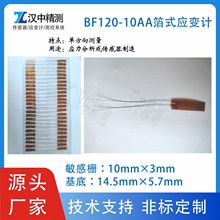 BF120-10AA箔式电阻应变计长栅免焊型带导线单方向测量应力分析