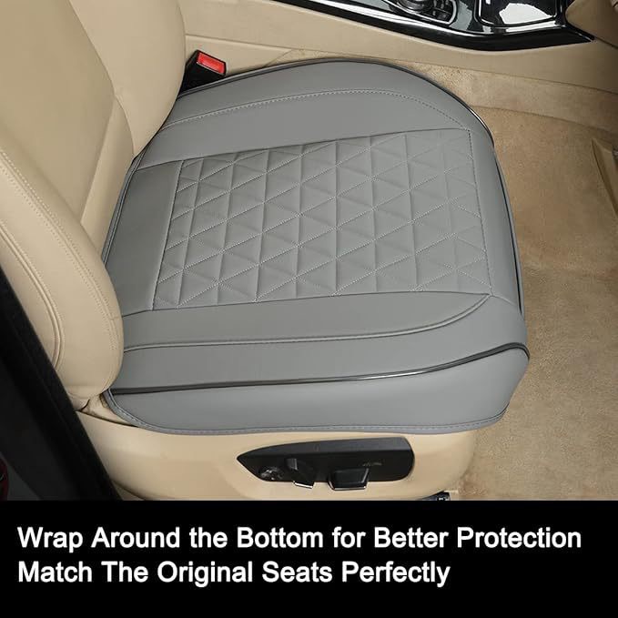 Universal four-season car seat cushion, summer perforated car seat cushion, leather three-piece car seat cushion set