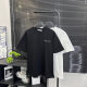 High Version Dijia Washing Water Ripped Letter Printing Casual Loose D Family Men's and Women's All-Match Short Sleeve Round Neck T-Shirt