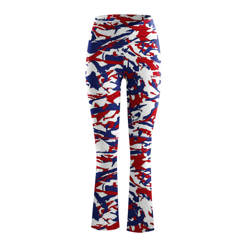 Women's European and American Casual Pants, Fashion Sport Yoga Pants, Multi-Color Tie-Dye Flared Pants