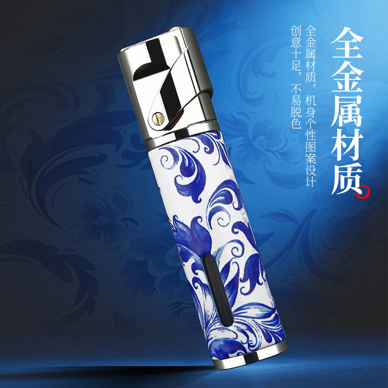 Baicheng 防風パーソナライズされたクリエイティブな耐久性のあるライターインフレータブル葉巻灸特別な点火装置タバコとお香の点火に不可欠|undefined