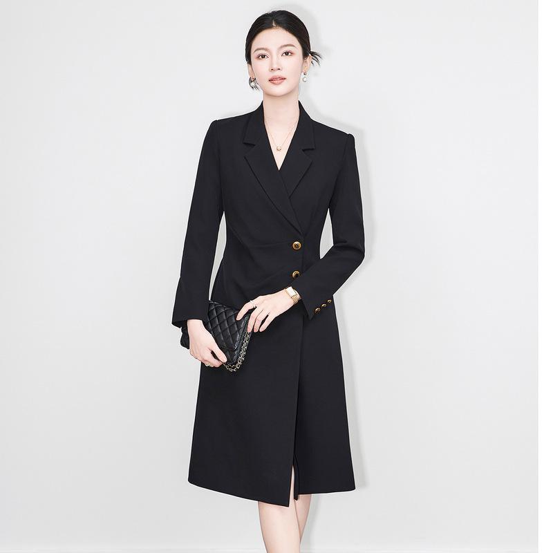2513406-Nanyou High-Quality Women's Long-Sleeve Autumn/Winter New Suit Dress for Commuting Ol Professional Formal Dress 2513406-Nanyou High-Quality Women's Long-Sleeve Autumn/Winter New Suit Dress for Commuting Ol Professional Formal Dress